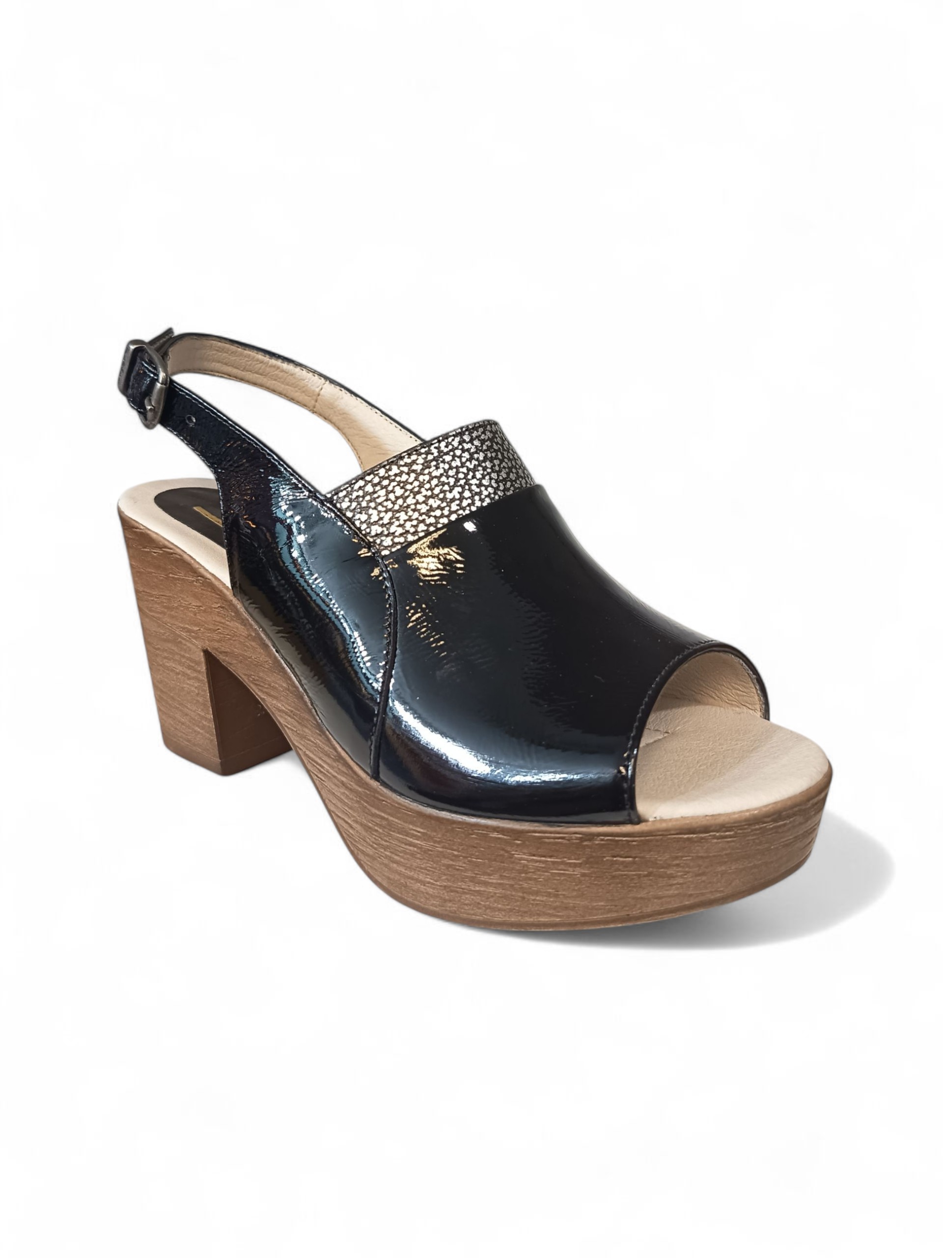 Alternative view of Sandalia Vermut - Richato Negro y Gaucho Plata (9030)