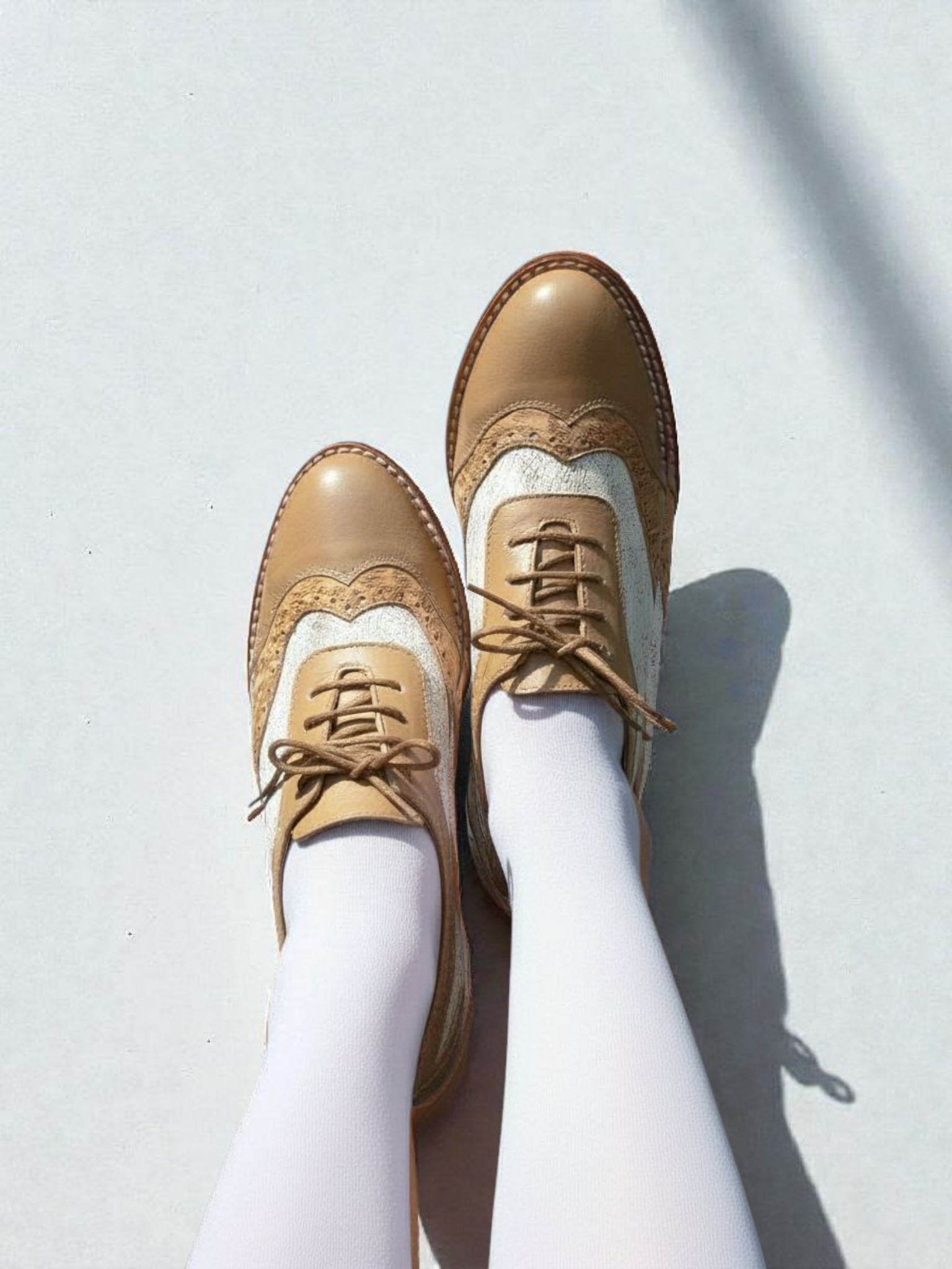 Alternative view of Zapato Oxford - Miel, Craquelado Camel y Animal Tang (284)