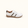 Zapatilla Hebles blanca con Gol Oro, artículo 0844, vista lateral
